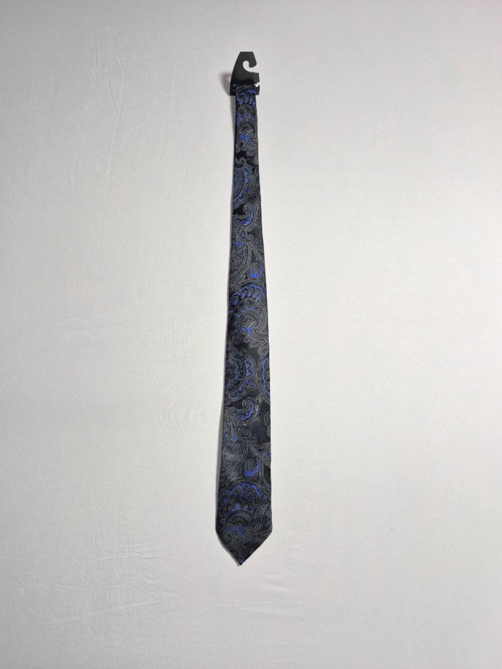 Donald J Trump Signature Collection Silk Tie Men Black Blue Paisley Gold Bar